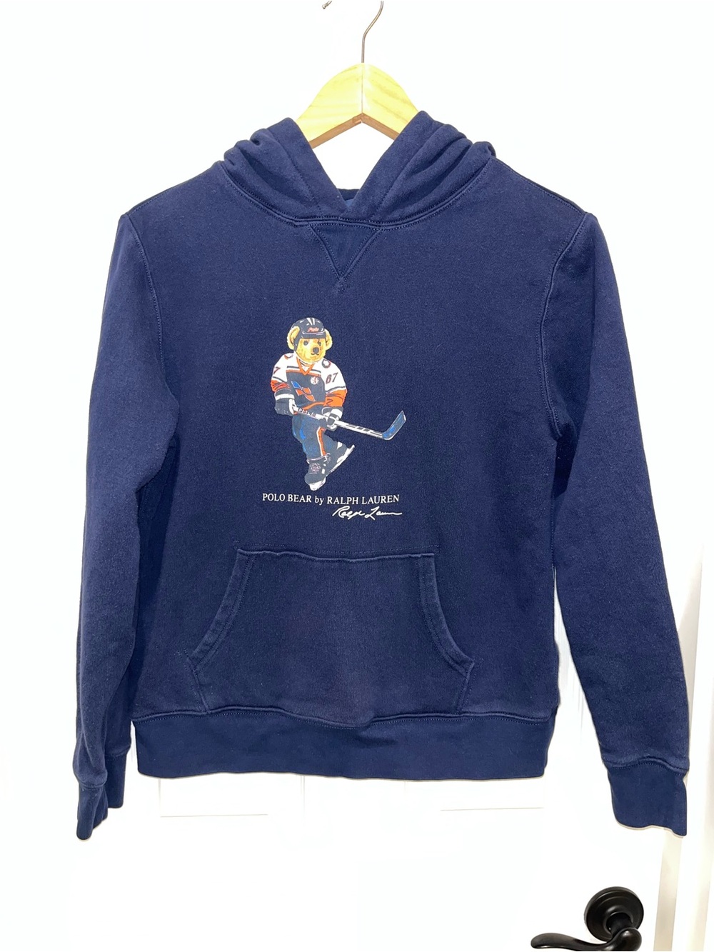 Polo by Ralph Lauren Navy Hockey Polo Bear Hoodie